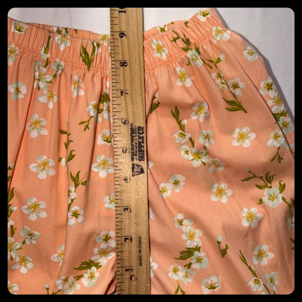 Jelly the Pug Floral Ruffle Pant Set Kids Size 6 Green Peach Boho - Picture 8 of 11